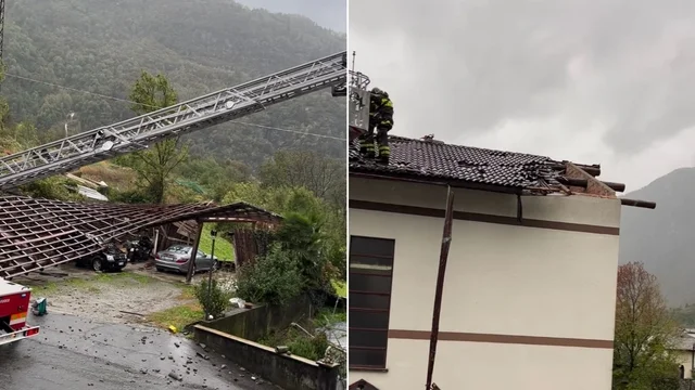 Maltempo a Sondrio, le immagini dopo la violenta tromba d'aria