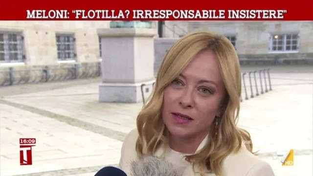 Meloni attacca la Flotilla: "Mettono a rischio la pace, le sofferenze dei palestinesi non sono la loro priorità"