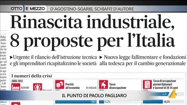 Pagliaro: Prodi, otto idee per l'industria