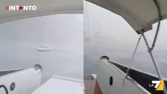 Costiera Amalfitana, violente raffiche di vento vicino alla costa