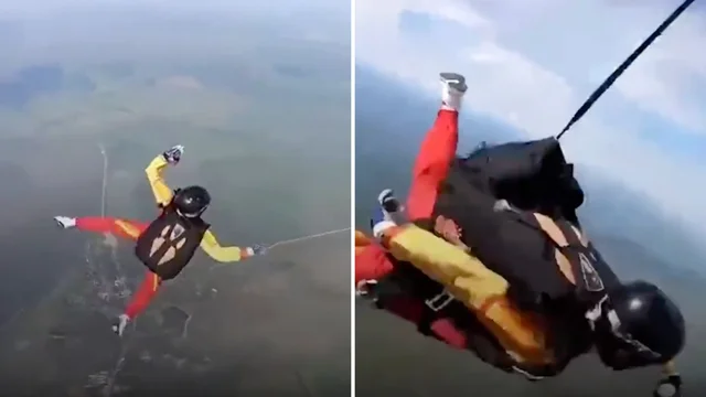 Paracadutista a 200 km/h, salvata da morte certa: il video