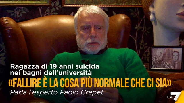 Ragazza suicida nel bagno dell'università, parla Paolo Crepet: "Fallire è la cosa più normale che ci sia"