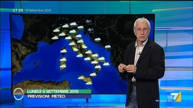 Le previsioni del tempo del 9 settembre