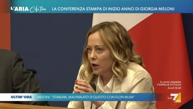 Space X, Giorgia Meloni: "Mai parlato con Musk di Starlink"