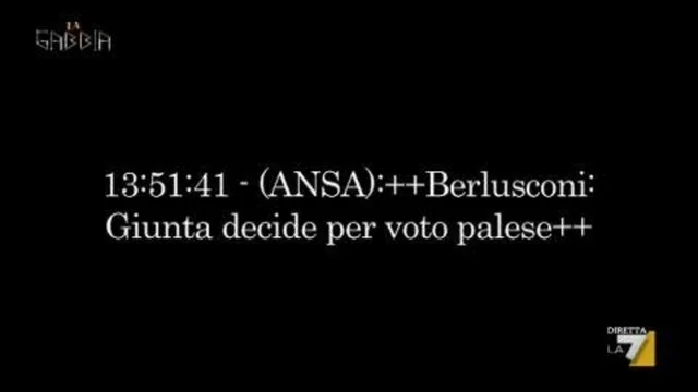 Voto palese per decadenza di Berlusconi