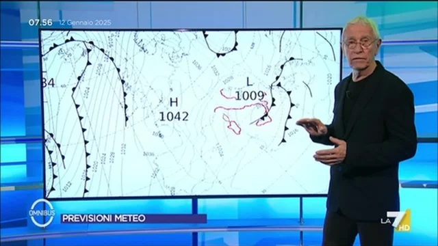 Previsioni meteo di oggi domenica 12 Gennaio 2025 di Paolo Sottocorona