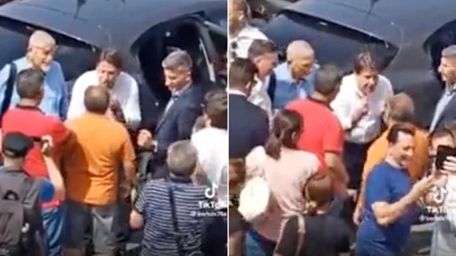 "Pagliaccio!", Giuseppe Conte affronta il cittadino che lo insulta: "Guardami in faccia!"