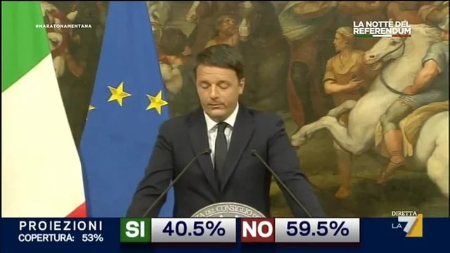 Renzi: L'esperienza del mio governo finisce qui