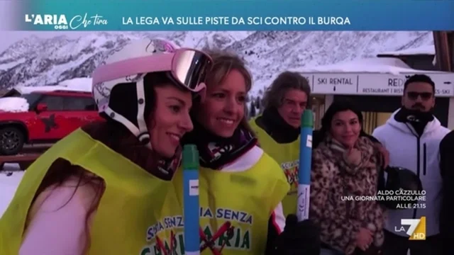 La Lega va sulle piste da sci contro il burqa