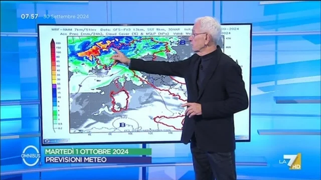 Le previsioni meteo di oggi 30 settembre di Paolo Sottocorona