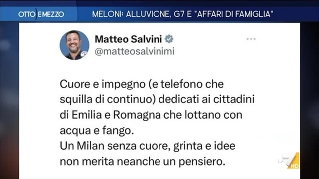 Meloni: alluvione, G7 e "affari di famiglia" - Otto e Mezzo - Puntata del 17/5/2023