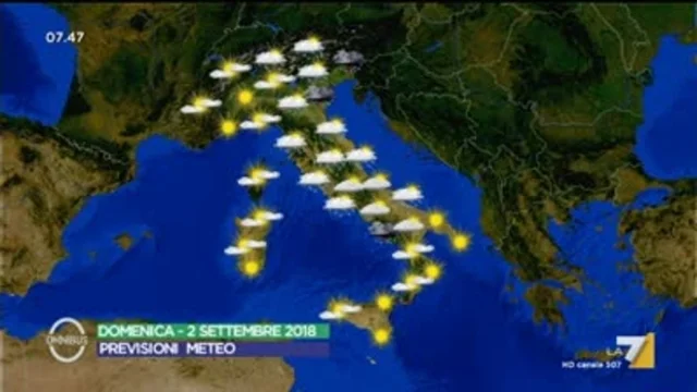 Il meteo del 2 settembre