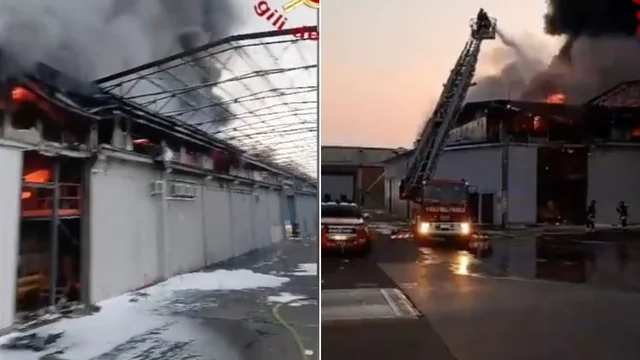 Incendio a Cadelbosco Sopra (Reggio Emilia), in fiamme azienda specializzata nella lavorazione di rifiuti plastici