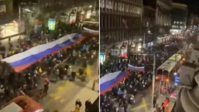 Serbia: Belgrado è l'unica città in cui si svolgono manifestazioni pro-Russia