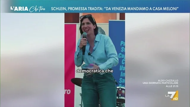 La promessa tradita di Elly Schlein: "Da Venezia mandiamo a casa Meloni"