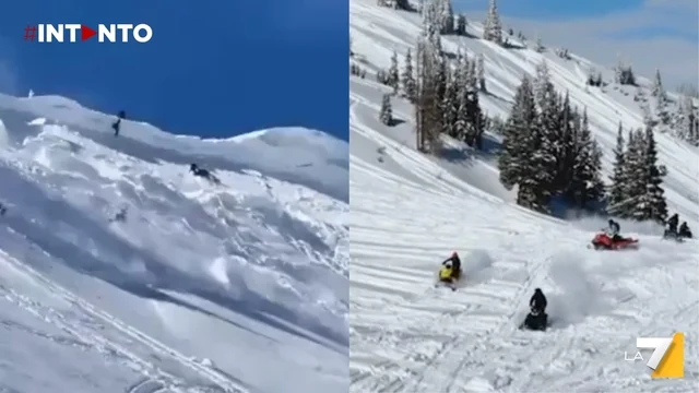 Valanga in Colorado travolgere un gruppo di escursionisti in motoslitta, nessun ferito