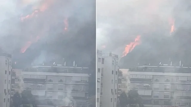 Roma, in fiamme la collina di Monte Mario: il video del vasto incendio