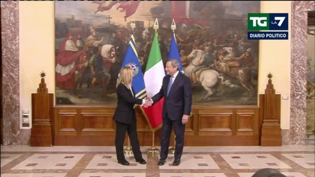 L'incontro tra Mario Draghi e Giorgia Meloni