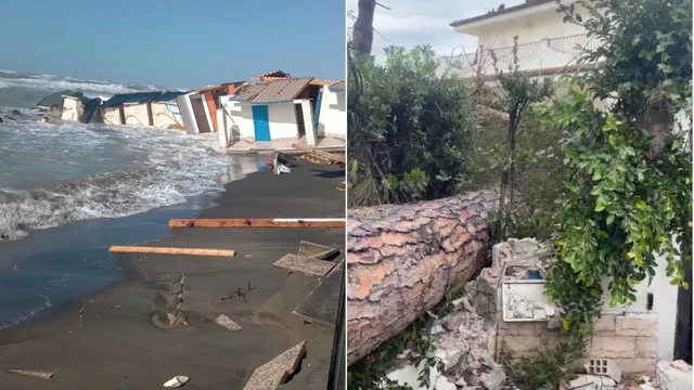 Maltempo, mareggiata e tromba d'aria a Fregene causano danni pesanti