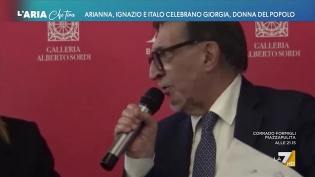Arianna Meloni, Ignazio La Russa e Italo Bocchino celebrano Giorgia, donna del popolo