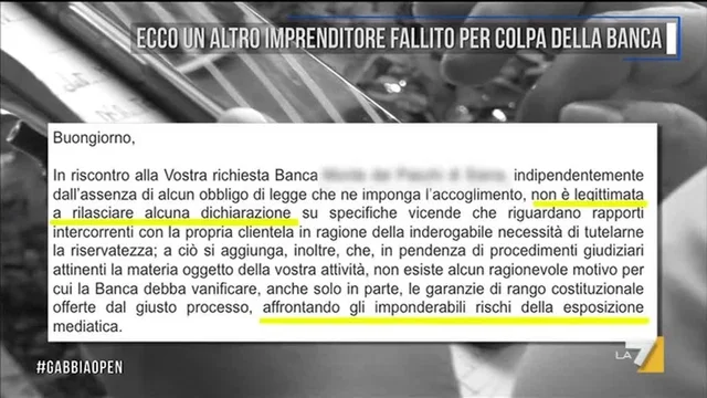 Ecco un altro imprenditore fallito per colpa della banca