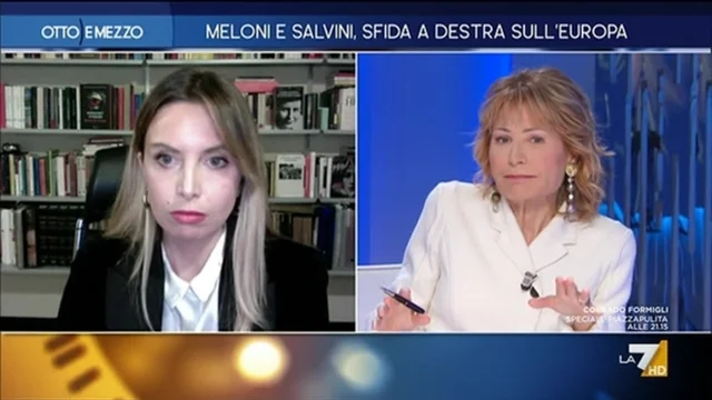 Meloni e Salvini, sfida a destra sull'Europa - Otto e Mezzo - Puntata del 8/2/2024