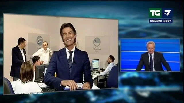 Mentana chiede a Masia un commento speciale per Leoluca Orlando spettatore fedele delle #maratonamentana