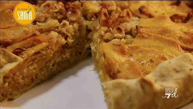 Torta salata zucca e nocciole