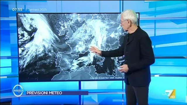 Meteo LA7  oggi giovedì 9 gennaio