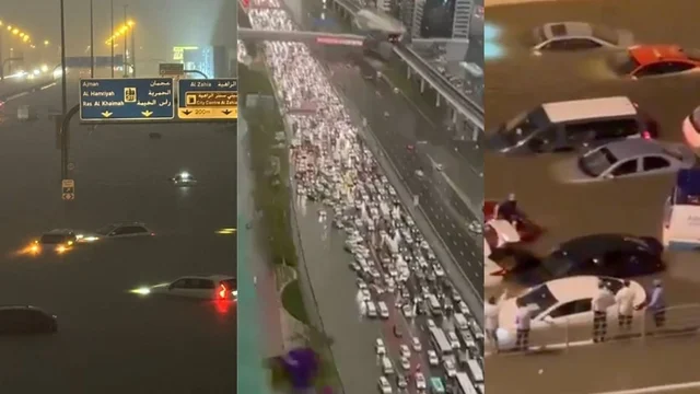 Piogge torrenziali a Dubai: video impressionanti delle strade inghiottite dall'acqua