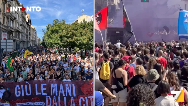 Milano, manifestazione per il Leoncavallo: migliaia di persone al corteo