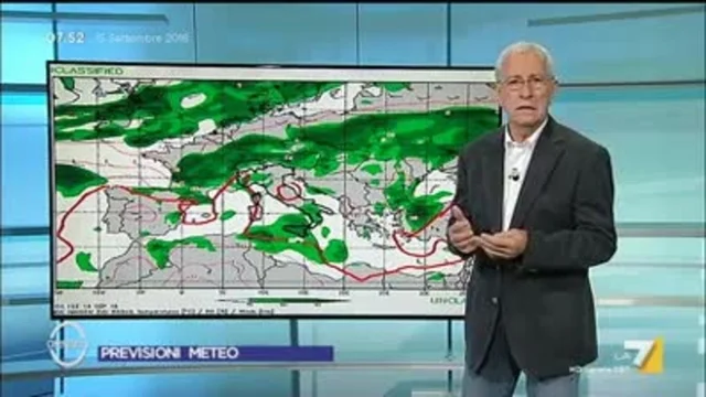 Il meteo del 15 settembre