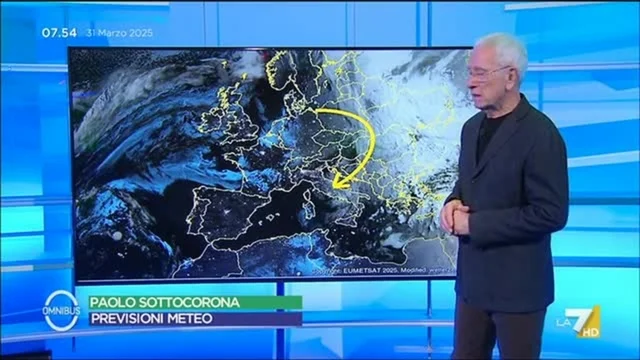 Previsioni Meteo di oggi di Paolo Sottocorona