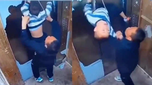 Bambino rimane attaccato al guinzaglio incastrato nell’ascensore: i momenti di panico
