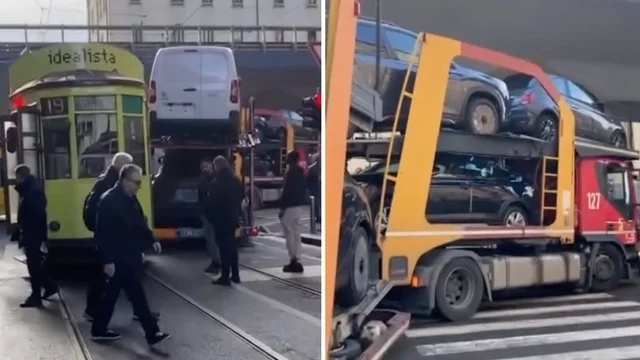 Milano, caos in Via Bartolini. Tram e camion si scontrano bloccando l'intera strada