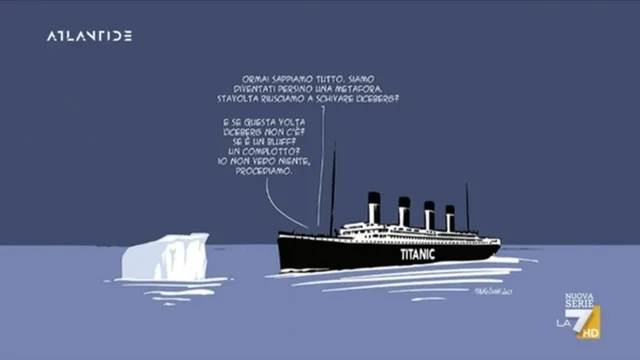 Titanic e Andrea Doria, due gialli, due leggende: la vignetta di Mauro Biani