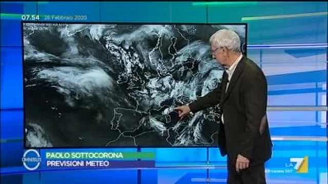 Le previsioni meteo del 26/02/2020