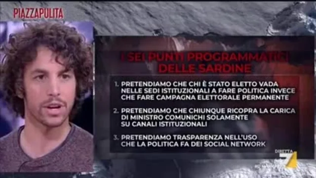 I 6 punti programmatici delle Sardine commentati da Mattia Santori