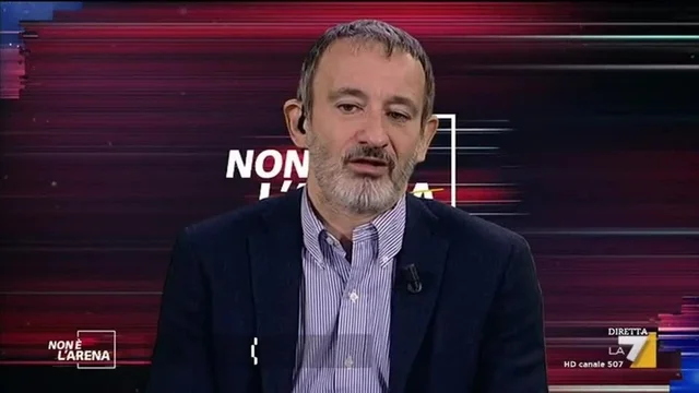 Il direttore di 'Libero' Pietro Senaldi in collegamento con Massimo Giletti sul caso Bellomo