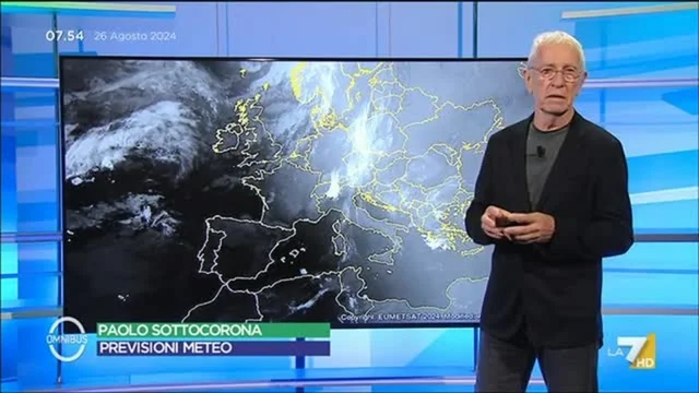 Le previsioni meteo di oggi di Paolo Sottocorona