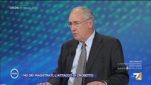 Il NO dei magistrati, l'attacco di Crosetto - Omnibus, 13/05/2024