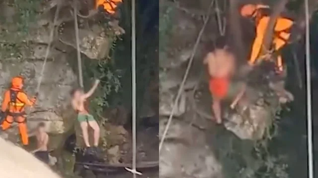 Vicenza, vigili del fuoco salvano due ragazzi dal torrente in piena: il video
