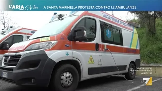 A Santa Marinella protesta contro le ambulanze