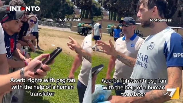Lite tra Acerbi e un tifoso del PSG: "Non mi prendere per il c**o che ti sfondo di botte”
