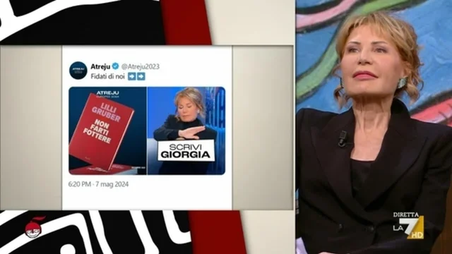 "Non farti fottere, scrivi Giorgia": la reazione di Lilli Gruber al tweet di Atreju