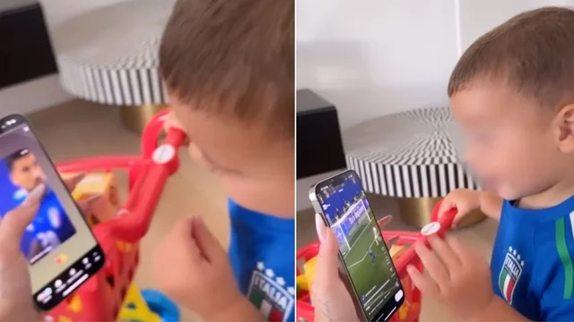 Croazia Italia, la reazione del figlio di Zaccagni al gol del papà allo scadere: il video