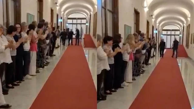 Sangiuliano lascia il ministero tra gli applausi dei dipendenti: il video dopo le dimissioni
