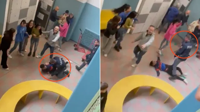 Parma, la polizia irrompe nella scuola e immobilizza un minorenne: il video shock