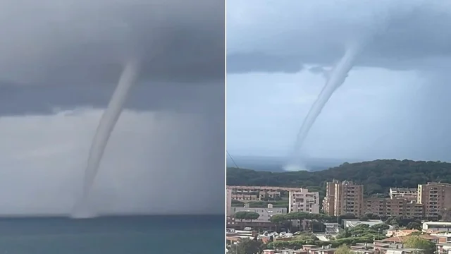 Maltempo in Toscana: l'impressionante tromba d’aria a Piombino