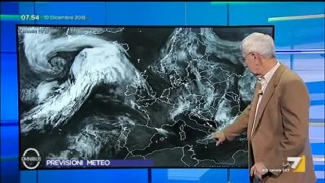 Il meteo del 10 dicembre